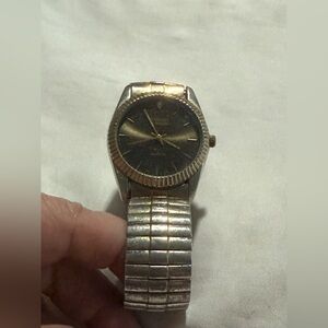 Embassy by Gruen Watch with Diamond Chip Gold and Silver Two Tone preloved